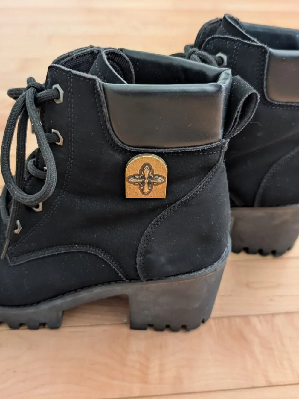 Source Unknown black suede